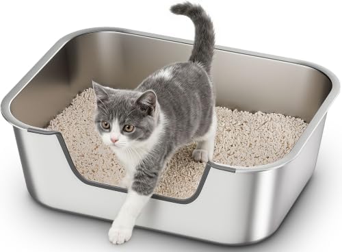 Qiuma Stainless Steel Cat Litter Box by Unknown