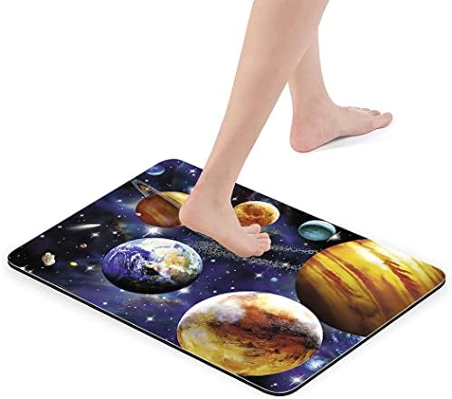 YISUMEI Space Galaxy Planet Bathroom Mat, Non-Slip Super Absorption Bath Carpet - Image 4