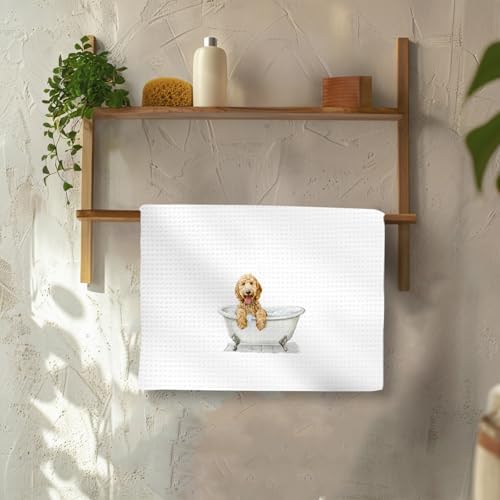 Funny Goldendoodle Dog Hand Towels Set of 2, Gifts - Image 4