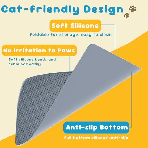 Cat Litter Mat, Silicone Litter Trapping Mat - Image 5