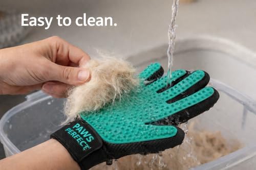 Pet Grooming Gloves for Dogs and Cats, Deshedding Hair Remover Mitt, 2 Pack - Image 6