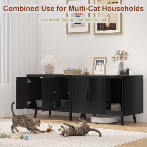 FROMJBEST Cat Litter Box Enclosure, 30.7" Hidden Litter Box Furniture - Image 6