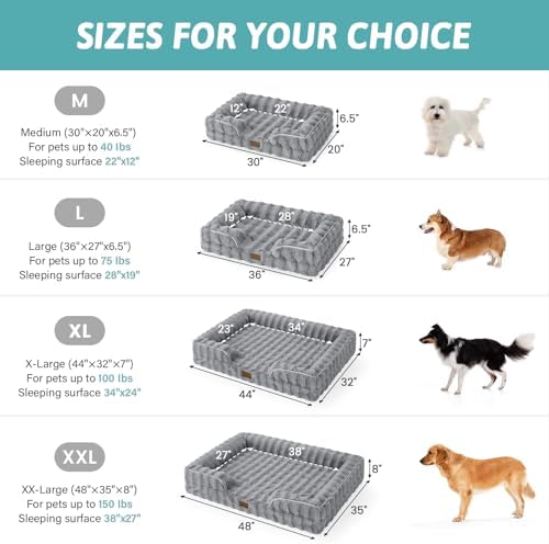 COZY KISS Faux Fur Orthopedic Extra Large Dog Bed, XXL 48x35 inch - Image 3