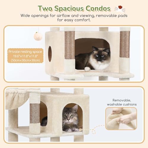 Globlazer 74in Heavy Duty Cat Tree Tower - Image 2