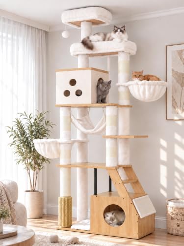 Heybly Wooden Cat Tree by HEYBLY
