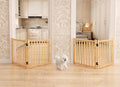 YOCAN Non-Painted Wooden Freestanding Dog Gates by YOUCANPET