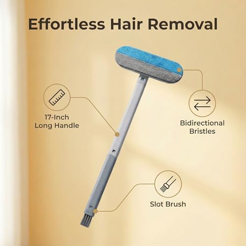 Pet Hair Remover-17.72 Inch Extended Handle-Reusable Dog/Cat Hair Brush-Gentle - Image 3