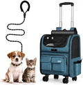 MGB Foldable Pet Carrier with Wheels, Denim Blue by MGB