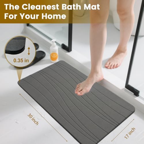 Extra Large Stone Bath Mat, Super Absorbent Diatomite Stone Mats - Image 2