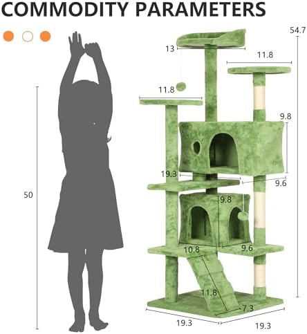 BestPet 54in Cat Tree Tower for Indoor Cats - Image 7