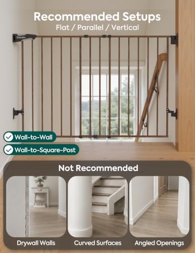 Babelio 34" Extra Tall No Bottom Bar Baby Gate - Image 6