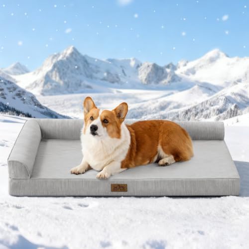 COZY KISS Cooling Dog Bed, Q-Max >0.4 Orthopedic Foam Dog Bed by COZYKISS