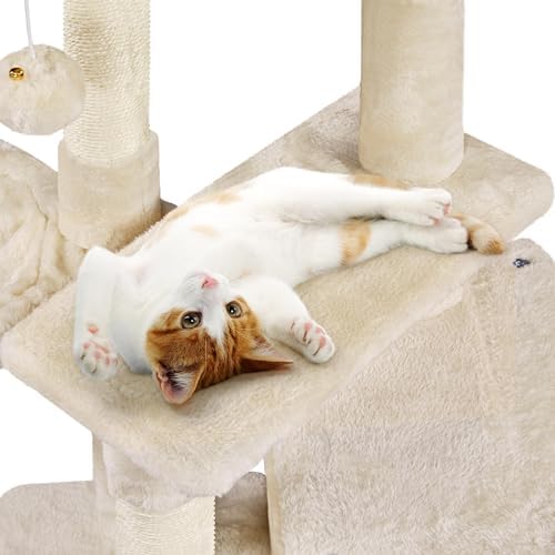 Topeakmart Multilevel Cat Tree Cat Scratching Posts Cat Houses and Condos - Image 6