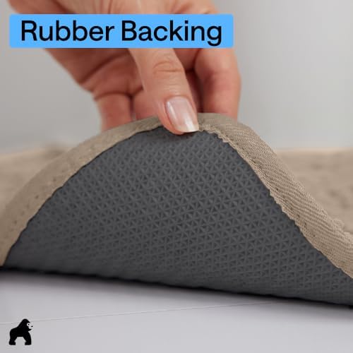 GORILLA GRIP SoakSTOPPER Dog Door Mat, Machine Wash and Dry, 60x36 Beige - Image 5