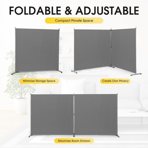 Rantila Indoor Room Divider, Portable Office Divider, Room Divider Wall Screen - Image 3