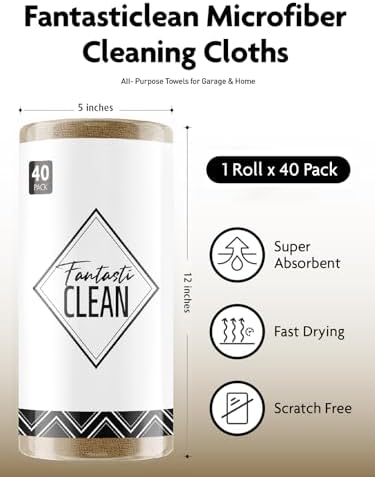 Fantasticlean Microfiber Cleaning Cloth Roll- 40 Sheets - Image 6