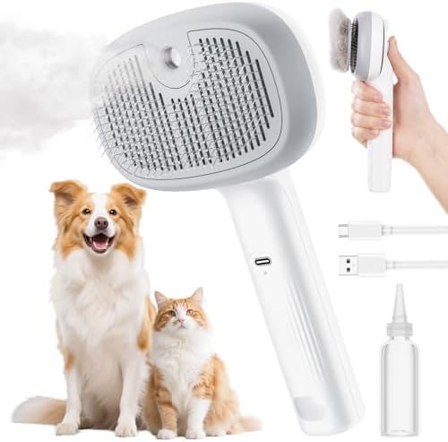 Pecute Self-Cleaning Steam Dog Cat Brush by pecute