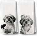 Dog Kitchen Towels Decor Set of 2 by BCUANGD