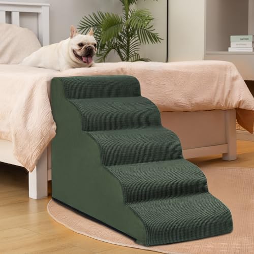 Aodisman Dog Stairs for High Bed, 5-Step Pet Ramp for Small Dogs and Cats - Image 4