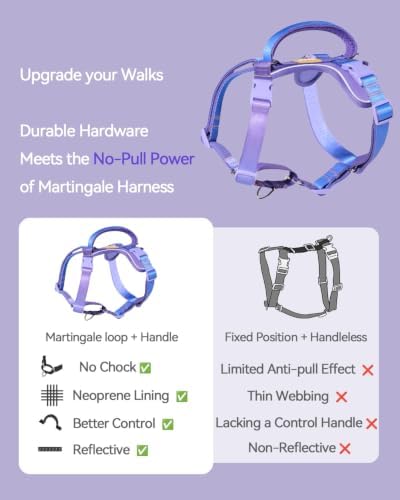 DF Freedom No Pull Martingale Dog Harness, Gentle Control - Image 4
