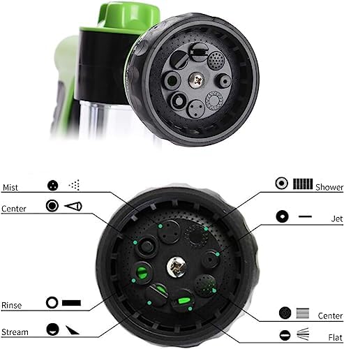 Garden Hose Nozzle, High Pressure Spray Gun Nozzle, 8 Spray Patterns - Image 3
