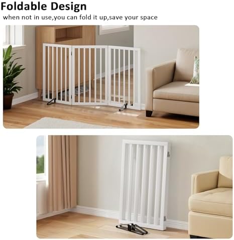 Dog Gate 32" Tall Freestanding Dog Gate - Image 3