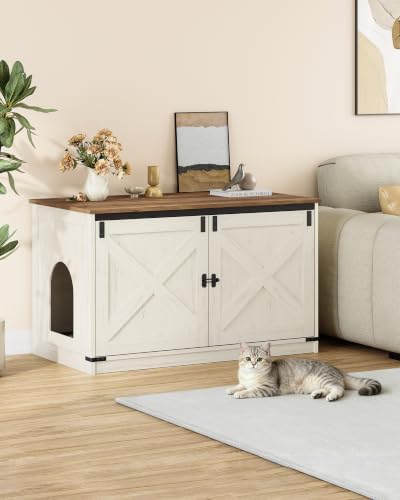 Hzuaneri Cat Litter Box Enclosure, Hidden Litter Box Furniture - Image 6