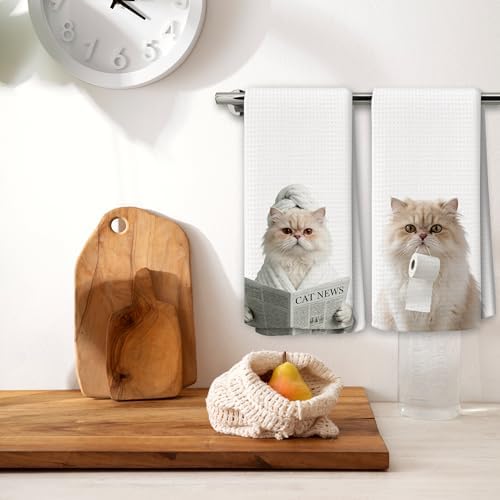 Cat Kitchen Towels Decor Set of 2 - Image 2