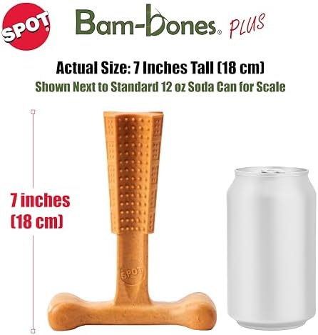 SPOT Bam-Bones Plus T-Bone Chew, Peanut Butter, - Image 4