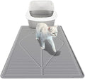 Mofason Cat Litter Mat Litter Trapping Mat XXL Grey Silicone Litter Box Mat by Mofason