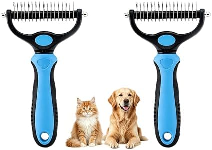 Dematting Comb for Dogs and Cats, Undercoat Rake Pet Brush for Long Hair by Unknown