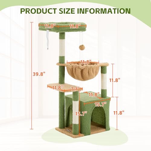 39.8-Inch Small Cat Tree for Indoor Cats - Image 3