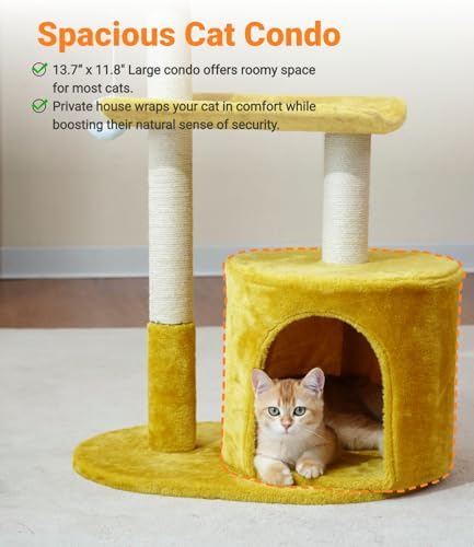 Happi N Pets 33" Cloud Cat Tree Tower, Cozy Bed & Large Condo - Image 6