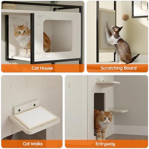 HOOBRO Cat Automatic Litter Box Enclosure Furniture, 30.5" L x 26.8" W x 61" H - Image 5