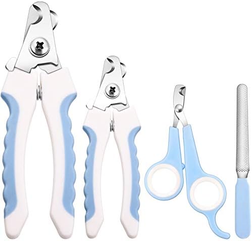 Mudder 4 Pieces Dog Nail Clippers Kit Dog Cat Pets Nail Clipper and Trimmer by Mudder