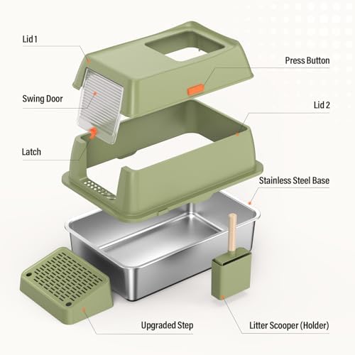 XL Stainless Steel Litter Box - Image 2