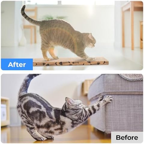 Mini Cat Scratching Board 4pcs Brown Cardboard Cat Scratcher Scratch Pad - Image 7