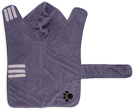 Bone Dry Pet Robe Collection Embroidered Absorbent Microfiber Bath Robe - Image 2