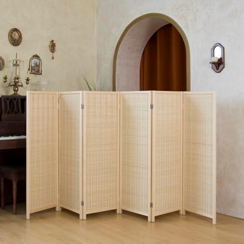 6 Panel Short Room Divider – 3.9 ft Tall Double-Side Folding Privacy Screen - Image 5
