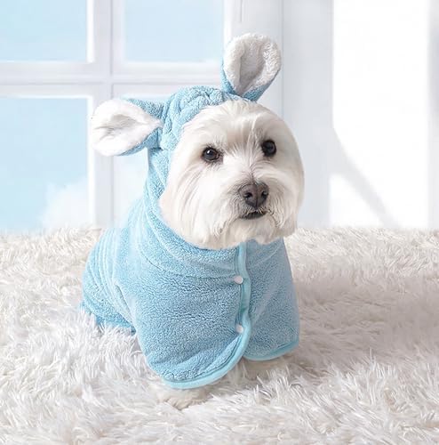 Pet Bathrobe for Dog Cat Absorbent Quick Drying Hooded Bath Towel - Image 5