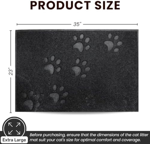 Andalus Extra Large Cat Litter Mat, Non-Slip & Easy to Clean Cat Litter Box Mat - Image 3