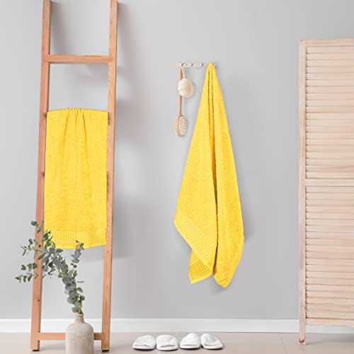 GLAMBURG 100% Cotton 2 Pack Oversized Bath Towel Set 28x55 Inches, Ultra Soft - Image 4