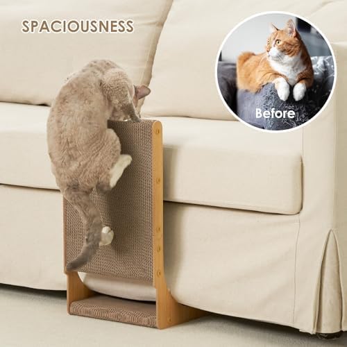 EHEYCIGA 2-Pack Cat Scratcher, 25.6 Vertical Indoor Cardboard Scratch Pad - Image 6