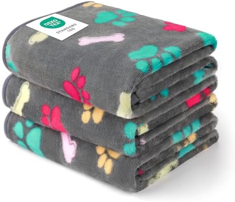 Luciphia 3 Pack Soft Fleece Dog Blankets by luciphia