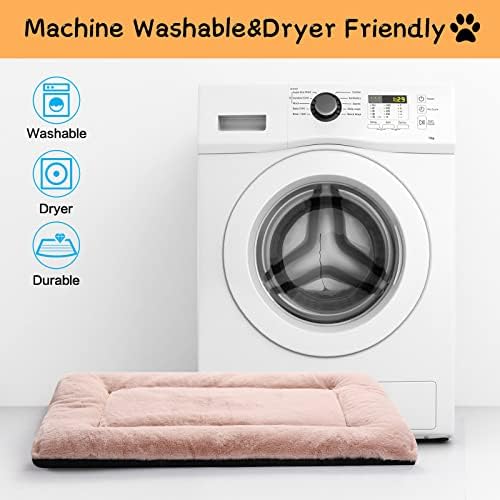 Dog Crate Pad Washable Dog Bed for Crate Large Cozy Mat 42-Inch Pink - Image 5