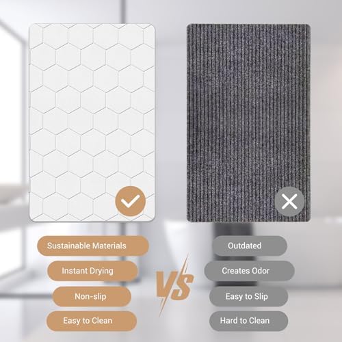 THMINS White Stone Bath Mat - Image 5