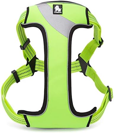 TRUE LOVE Step-in Dog Harness, Reflective, Breathable, Neon Yellow - Image 5