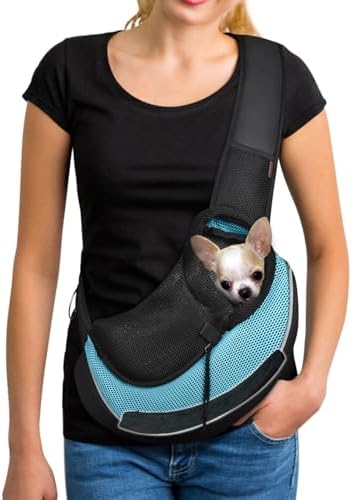 YUDODO Pet Sling Carrier for 5-9 lbs Small Dogs Cat Puppy Crossbody Carrier by YUDODO