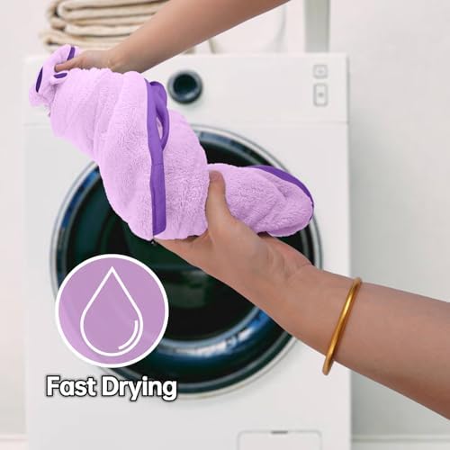 Dog Bathrobe, Fast Drying Coat, Super Absorbent Bath Towel Purple S - Image 4