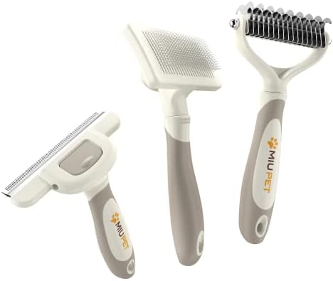 Professional Deshedding Dog Brush Grooming Kits, by MIUPET